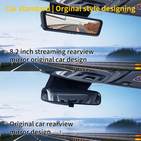 8,2-Zoll-E-Spiegel Dashcam Front- und Rückfahrkamera Auto DVR mit Anti-Blendung High Brightness LCD-Bildschirm und Auto-Dimming-Sensor Dashcams