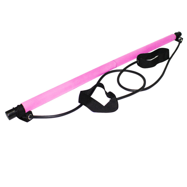Pilates Bar Kit Resistance Band Exercise Portable Fitness Pilates Stick