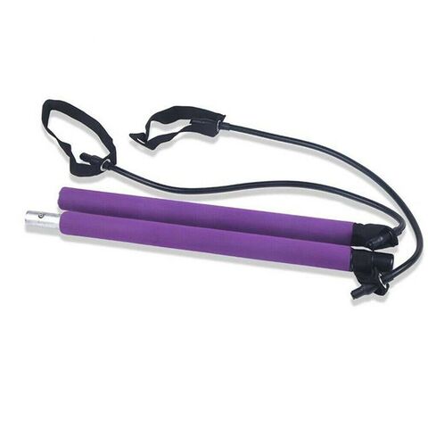 Pilates Fitness Stick Leichter Trainer Pilates Bar Stick mit Widerstandsband für Fitnessstudio und Heimfitness