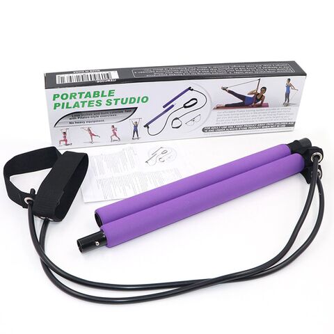 Pilates Fitness Stick Leichter Trainer Pilates Bar Stick mit Widerstandsband für Fitnessstudio und Heimfitness