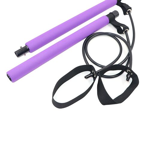 Pilates Fitness Stick Leichter Trainer Pilates Bar Stick mit Widerstandsband für Fitnessstudio und Heimfitness