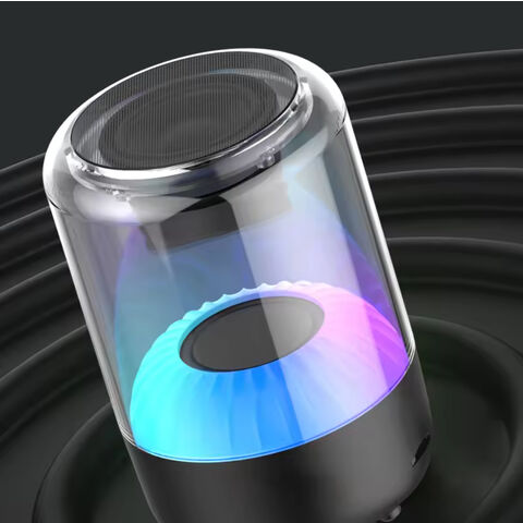Nouvelle enceinte Bluetooth transparente professionnelle 2024 avec son stéréo surround, lumières LED et basses puissantes