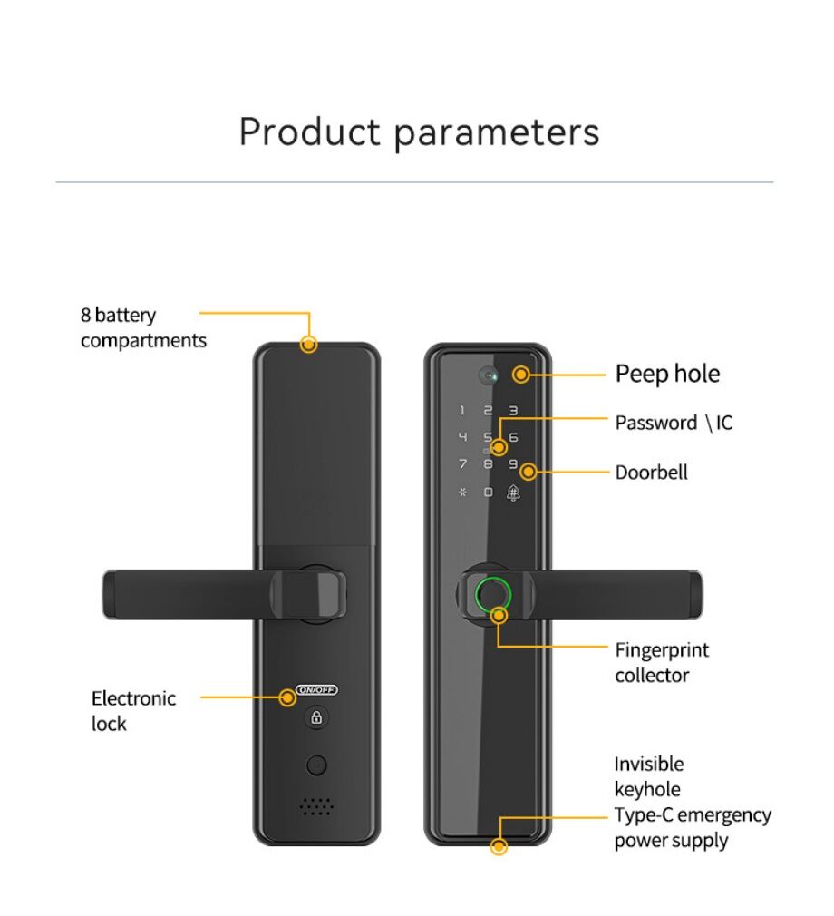 Outdoor Smart Fingerprint Digital Safe Door Lock For Home Electronic ...