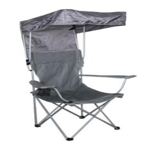 Chaise Pliante d'Extérieur avec Parasol et Auvent - Chaise Portable pour Camping et Plage en Gros