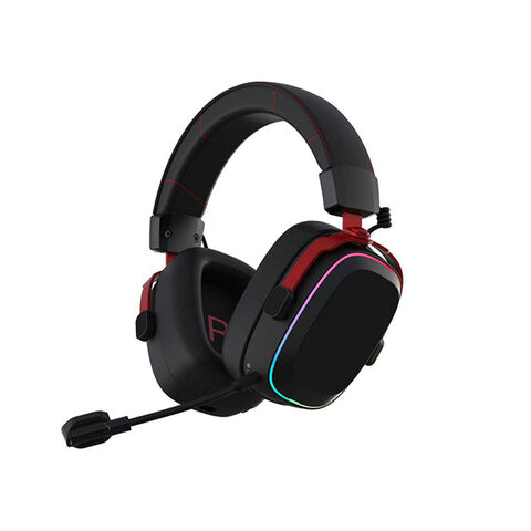 Neuestes privates Modell, geringe Latenz, 2,4G kabelloses Bluetooth-Gaming-Headset mit RGB, Mikrofon, Deep Bass, Memory Foam für PC