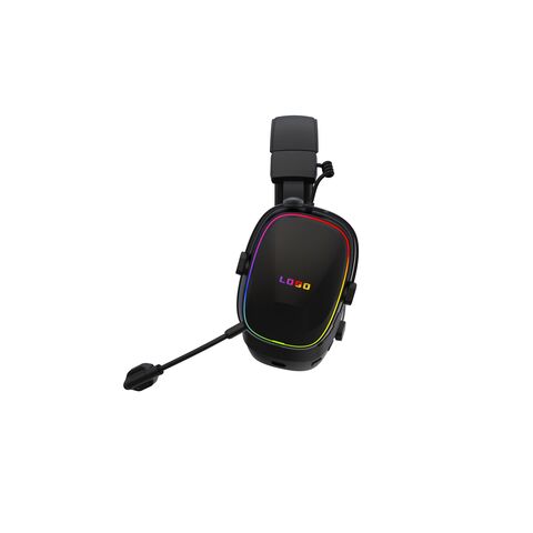 Neuestes privates Modell, geringe Latenz, 2,4G kabelloses Bluetooth-Gaming-Headset mit RGB, Mikrofon, Deep Bass, Memory Foam für PC