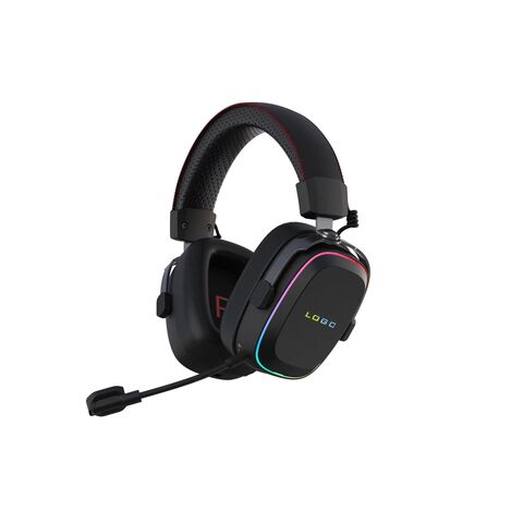 Neuestes privates Modell, geringe Latenz, 2,4G kabelloses Bluetooth-Gaming-Headset mit RGB, Mikrofon, Deep Bass, Memory Foam für PC