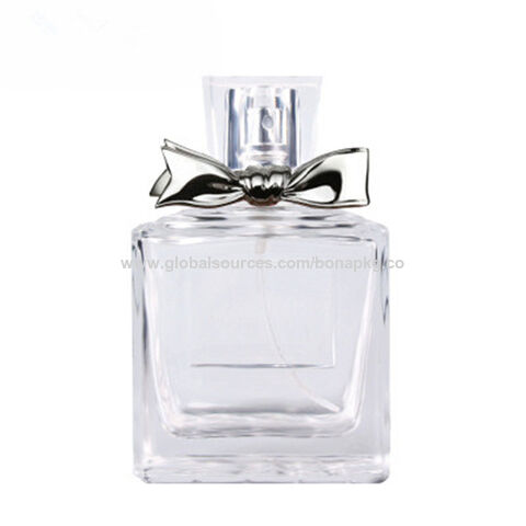 Frasco de Perfume de Vidrio Diamante con Tapa de Corona Dorada de 100 ml, Salida de Fábrica, Alta Calidad, con Bomba Pulverizadora