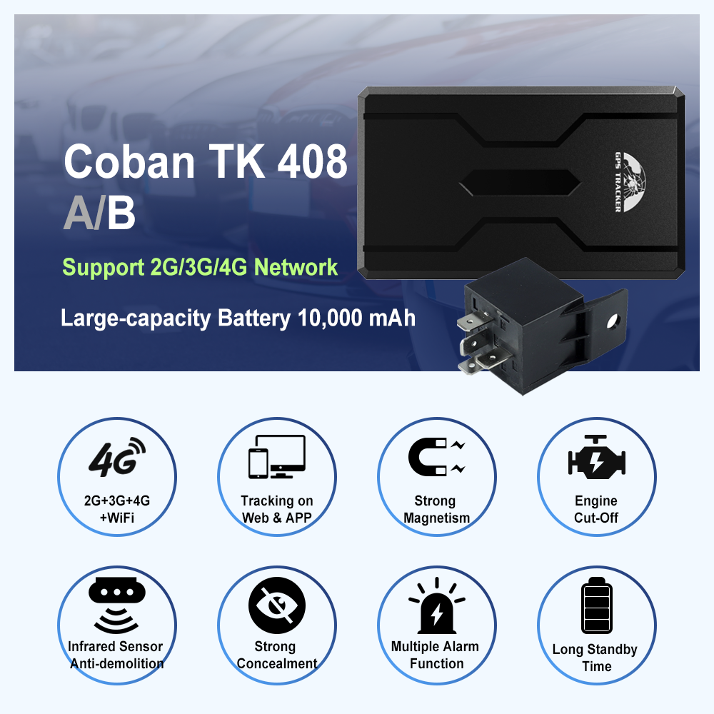 Coban 408 Magnetic Wireless 10000mah Long Lasting Battery 3g 4g Gps