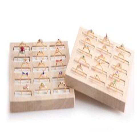 Présentoir à Bijoux en Bambou et Bois avec Plateau à Boucles d'Oreilles