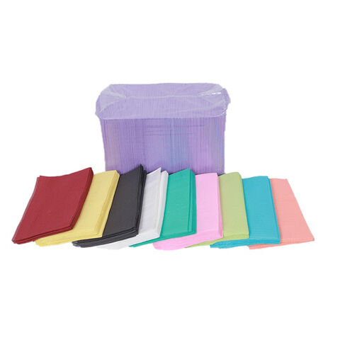 Bavoirs Dentaires 3 Plis avec Film PE Imperméable Renforcé pour une Protection Optimale du Patient