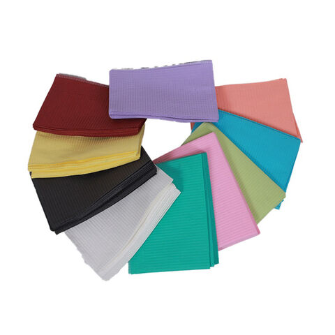 Bavoirs Dentaires 3 Plis avec Film PE Imperméable Renforcé pour une Protection Optimale du Patient