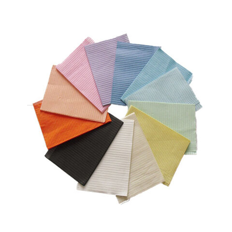 Bavoirs Dentaires 3 Plis avec Film PE Imperméable Renforcé pour une Protection Optimale du Patient