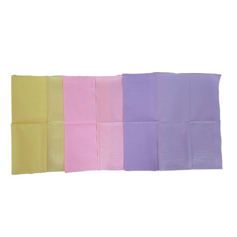 Bavoirs Dentaires 3 Plis avec Film PE Imperméable Renforcé pour une Protection Optimale du Patient