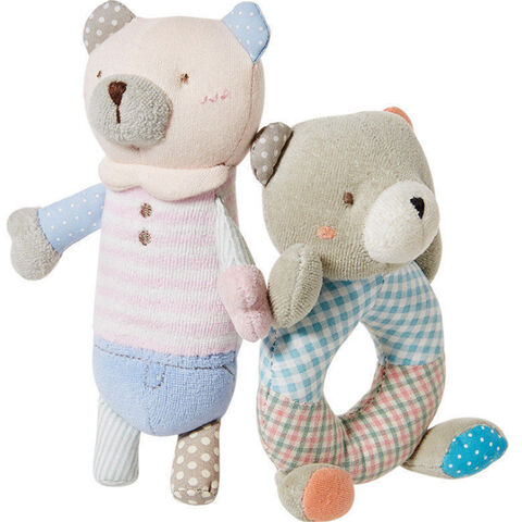 Sonajero de Peluche para Bebé, Juguetes de Sonajero con Animales Adorables, Campana de Mano de Seguridad para Bebés
