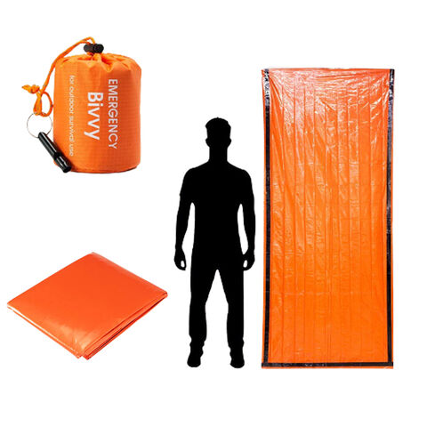 Orange Thermische Reflektierende Mylar Notfallschlafsäcke für Überlebenszwecke