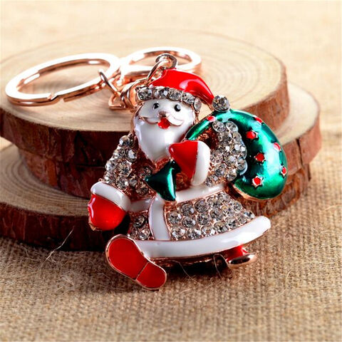 Llavero Metálico Personalizado de Papá Noel - Souvenir Promocional al por Mayor