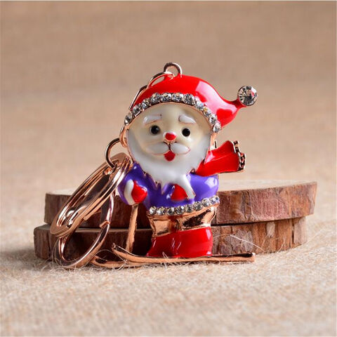 Llavero Metálico Personalizado de Papá Noel - Souvenir Promocional al por Mayor