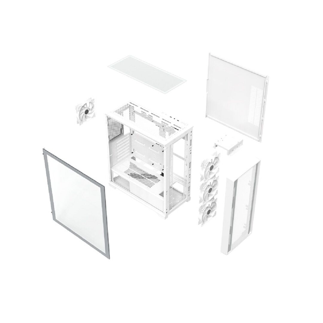 M-atx Simple Gray And White Color Scheme Case Gaming Computer Cases ...