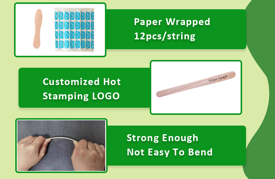 Wg Compostable Disposable Wood Popsicle Stick Wooden Ice Cream Stick
