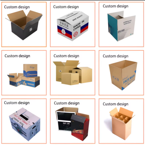 Hersteller Benutzerdefiniertes Logo Recycelbarer Papierkarton Umzug Bedruckter Mailing Verpackung Lieferung Versand Wellpappkarton