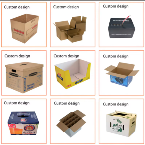 Hersteller Benutzerdefiniertes Logo Recycelbarer Papierkarton Umzug Bedruckter Mailing Verpackung Lieferung Versand Wellpappkarton