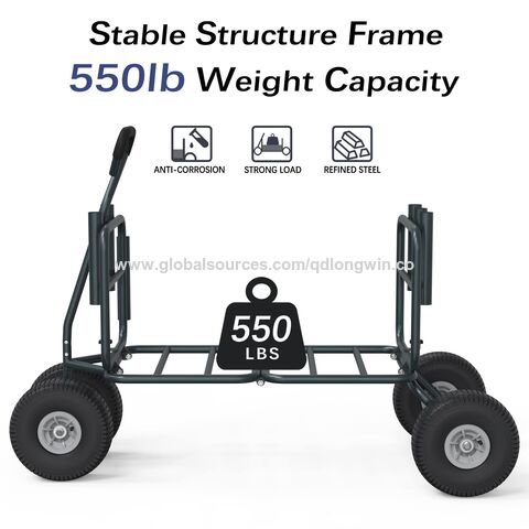 Gorilla Carts 200 Pound Capacity Foldable Heavy Duty Poly Fishing