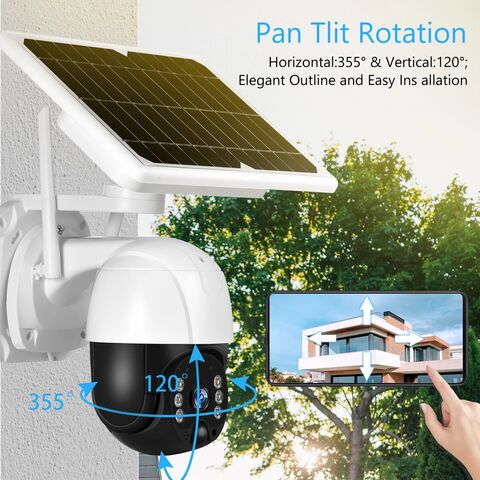 Panel Solar Cámara Wifi versión PTZ 1080p seguridad al aire libre Icsee Wireless Monitor impermeable CCTV