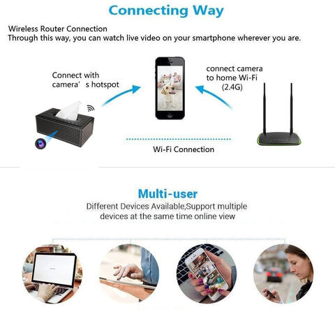 2024 4K inalámbrico P2P cámara IP de interior de seguridad Ultra claro caja de tejido IP red wifi cámara espía oculta