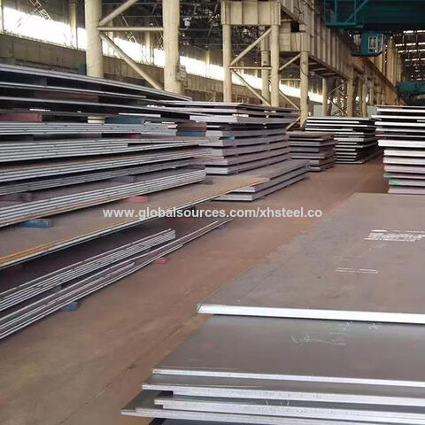 Chapa de Aço MS Laminado a Quente ASTM A36 S235jr Ss400 Mn13 Q355 Q235B 3mm 6mm 8mm, Aço Estrutural Carbono para Construção Naval