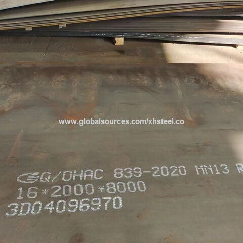 Chapa de Aço MS Laminado a Quente ASTM A36 S235jr Ss400 Mn13 Q355 Q235B 3mm 6mm 8mm, Aço Estrutural Carbono para Construção Naval