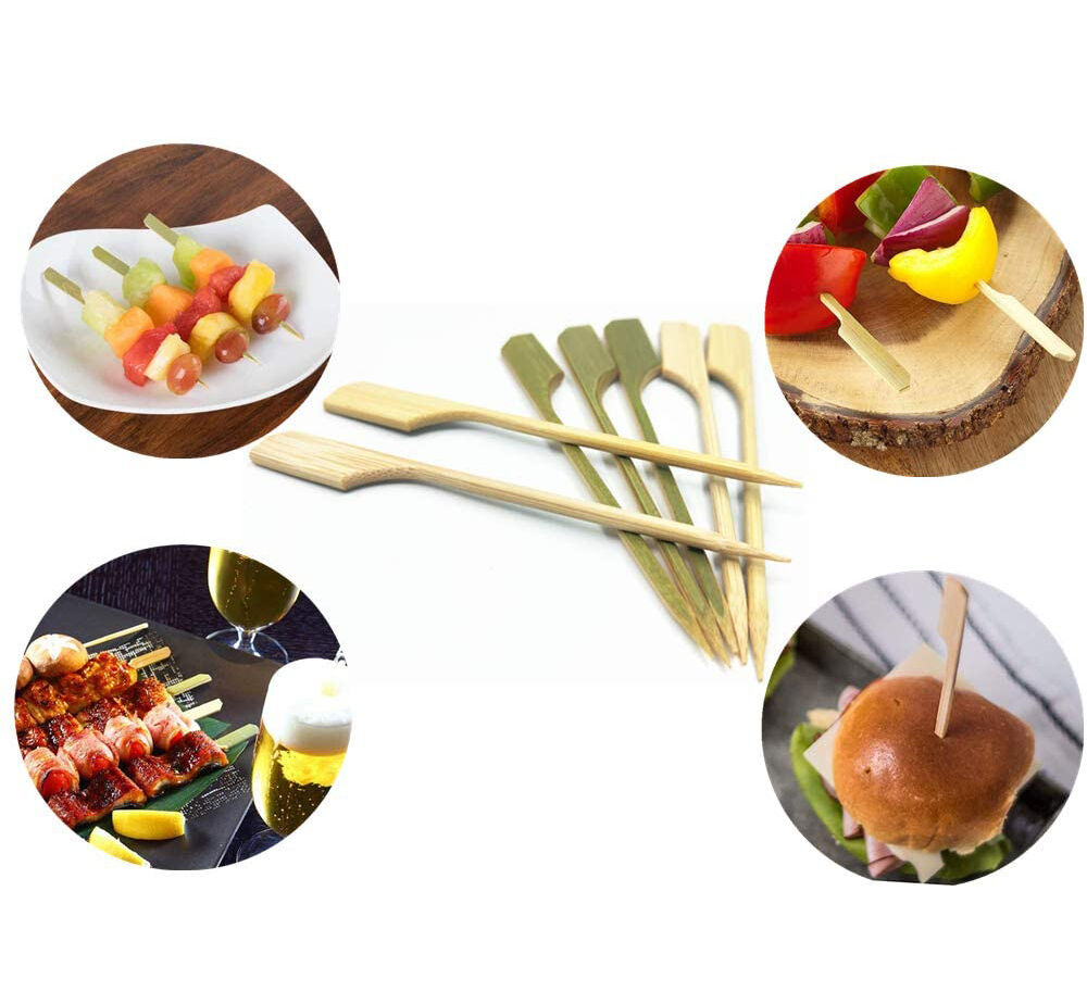 Compostable Fruit Pick Craft Pick Skewer Biodegradable Natural Bamboo