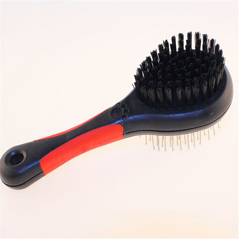 Vente en gros d'usine Peigne de massage multifonctionnel double face en bambou pour le toilettage des animaux de compagnie, chats et chiens