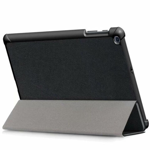 Housse de tablette avec support pliable Tri-Fold en cuir PU au design tendance