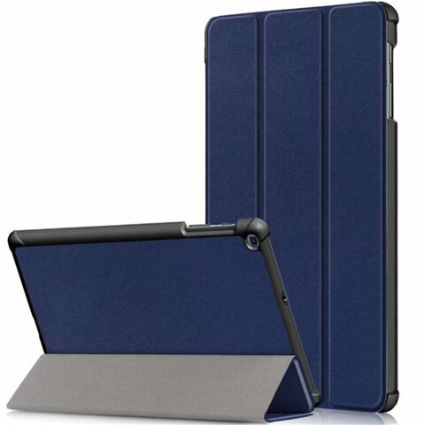 Housse de tablette avec support pliable Tri-Fold en cuir PU au design tendance