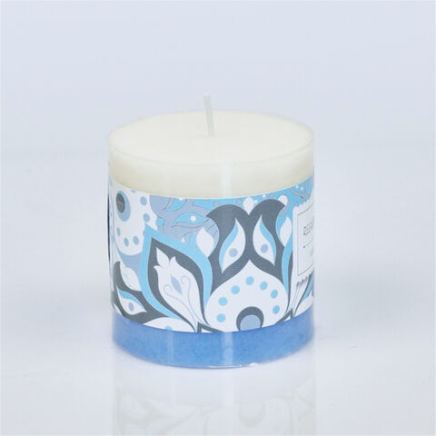 Velas Aromáticas de Parafina em Forma de Pilar Sólido com Design Lindo e Estilo Artístico