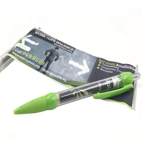 Stylos Publicitaires Rétractables en Plastique avec Bannière Enroulable Personnalisée Logo OEM