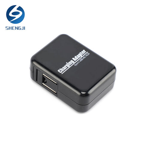 شاحن حائط بأربعة منافذ USB، 5 فولت تيار مستمر 4 أمبير 20 واط، قابس أمريكي، شاحن سفر معتمد من FCC/UL للهواتف المحمولة