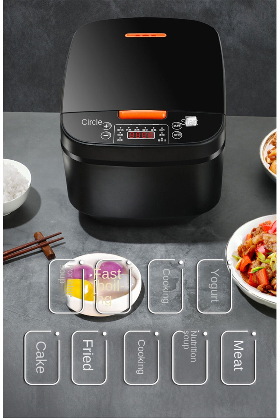 In Stock Silver Crest 5l Rice Cooker Automatic Smart Digital Touch Lcd ...
