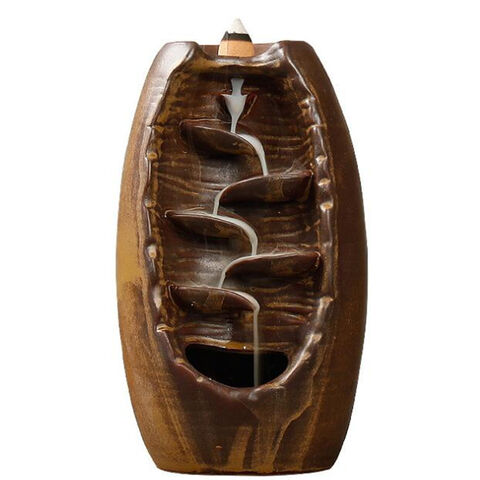 Porte-encens en céramique cascade pour décoration cadeau, décoration d'intérieur, brûleur d'encens à reflux