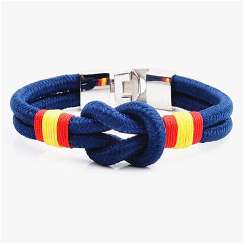 Pulsera de hombre casual de titanio para joyería, gancho de acero inoxidable, cuero trenzado