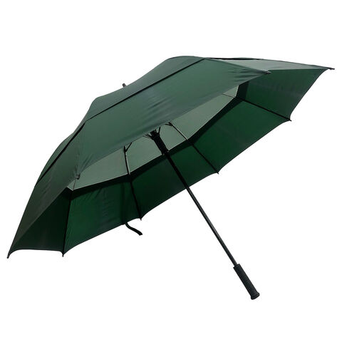 Paraguas de golf verde chino de venta caliente, paraguas de calle, árbol de Navidad, paraguas de golf