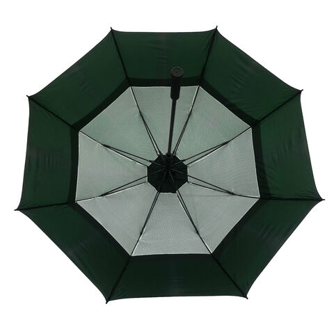 Paraguas de golf verde chino de venta caliente, paraguas de calle, árbol de Navidad, paraguas de golf