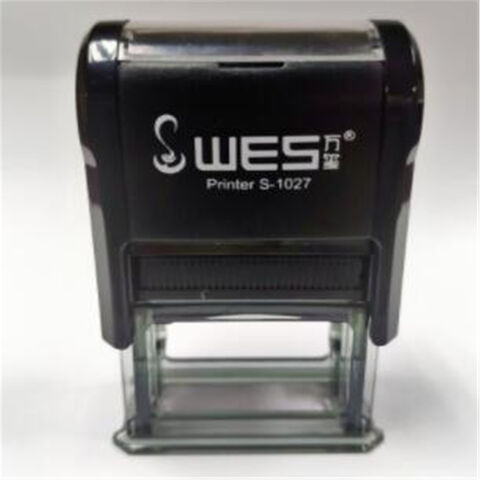 Selbstfärbende rechteckige Namensstempel mit individuellem Logo, Druckbereich 10*27 mm