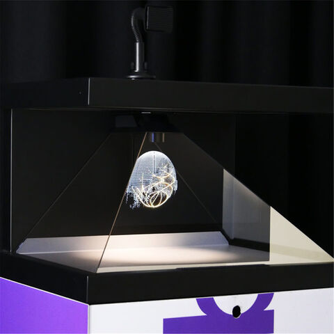 HD Projektions-Hologrammbox aus gehärtetem Glas, 270 Grad