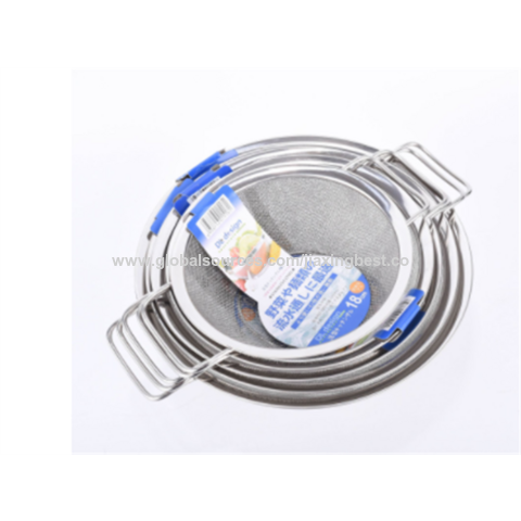 Stainless Steel Holes Washing Rice Sieve Straine metal rice washing filter JX