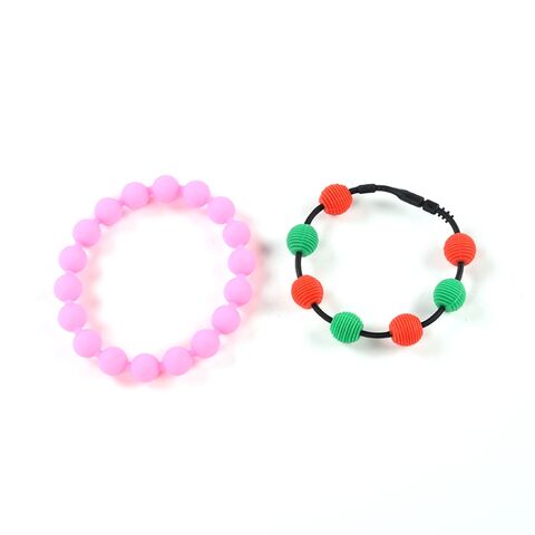 Bracelet de perles en silicone rondes, style le plus vendu