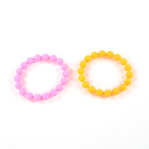 Bracelet de perles en silicone rondes, style le plus vendu