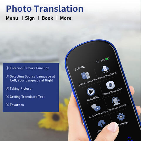Al por mayor nuevo traductor de idiomas de voz portátil inteligente vormor z2 traductor de voz para conferencias de viajes de negocios en línea fuera de línea