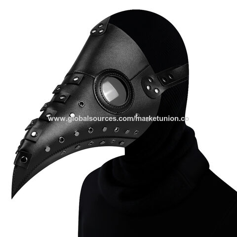Máscara de Médico da Peste com Bico Longo para Cosplay Steampunk de Halloween, Adereços de Material de Látex
